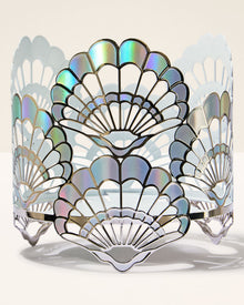 Opalescent Seashells 3-Wick Candle Holder